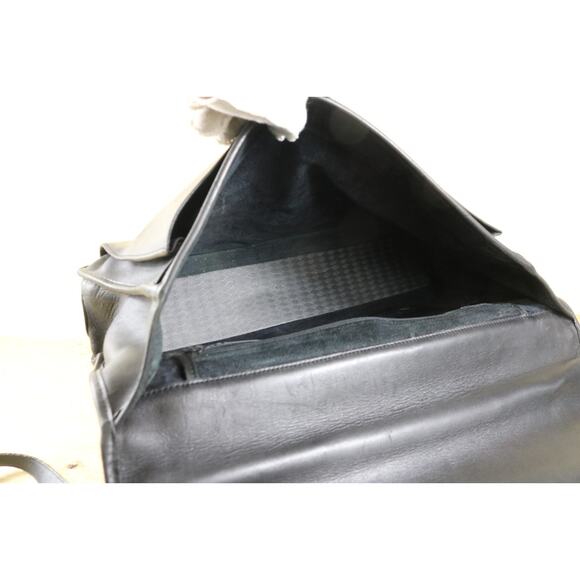 Rafael Bags Mens Black Leather Briefcase Vintage Laptop Messenger Computer USA - Picture 9 of 13